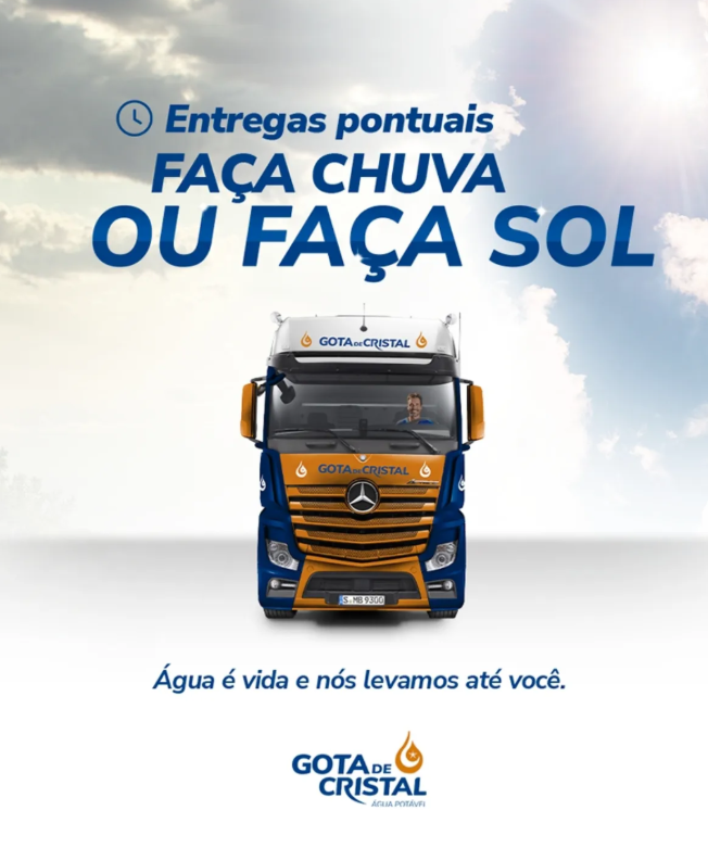 Entrega de água potável em São Paulo - Gota de Cristal